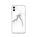 Custom iPhone 11 Fort Peck Lake Montana Map Phone Case in Classic