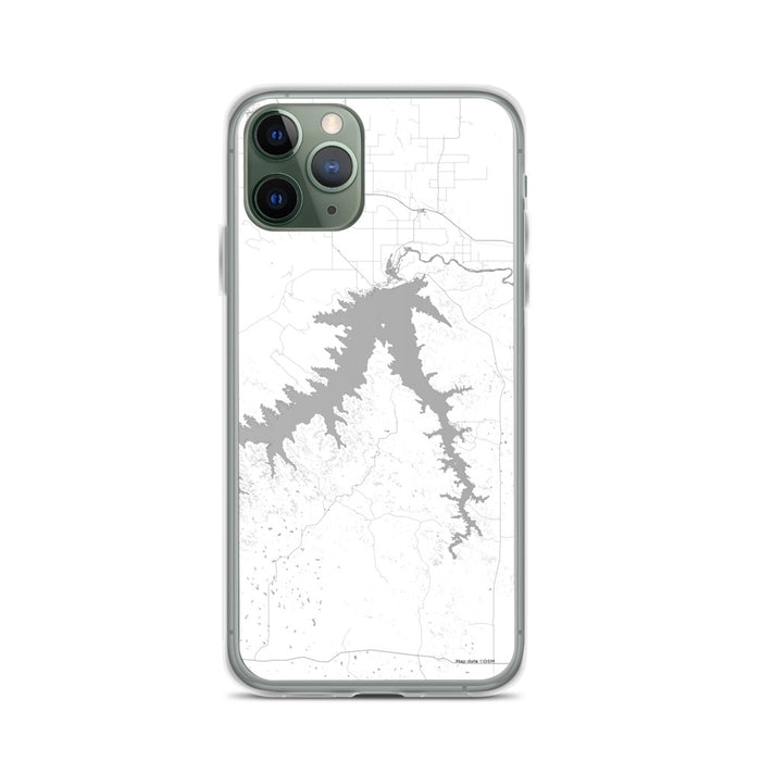 Custom iPhone 11 Pro Fort Peck Lake Montana Map Phone Case in Classic