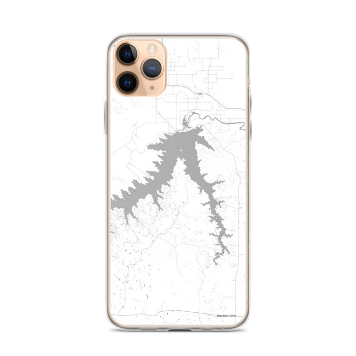Custom iPhone 11 Pro Max Fort Peck Lake Montana Map Phone Case in Classic