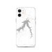 Custom iPhone 12 Fort Peck Lake Montana Map Phone Case in Classic