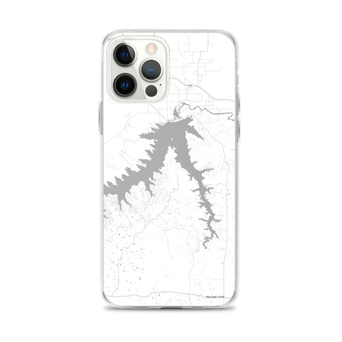 Custom iPhone 12 Pro Max Fort Peck Lake Montana Map Phone Case in Classic