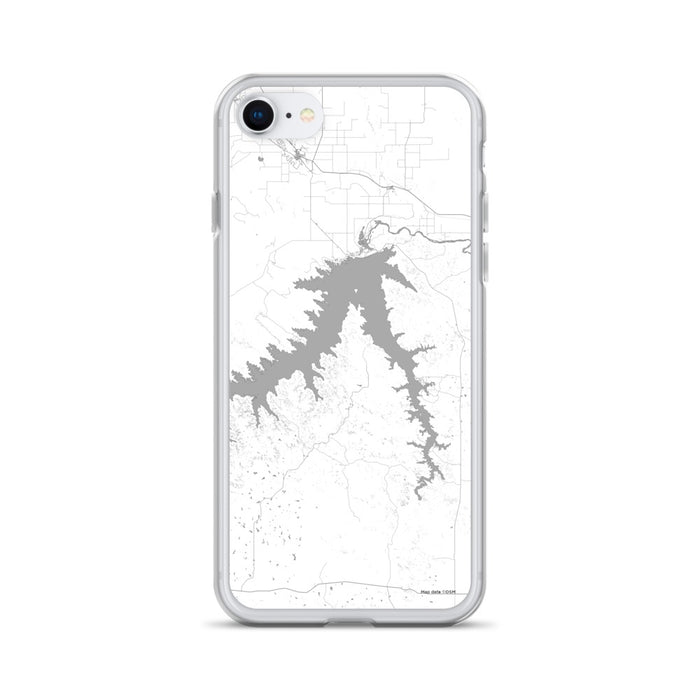 Custom iPhone SE Fort Peck Lake Montana Map Phone Case in Classic