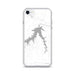 Custom iPhone SE Fort Peck Lake Montana Map Phone Case in Classic