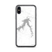 Custom iPhone X/XS Fort Peck Lake Montana Map Phone Case in Classic