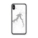Custom iPhone XS Max Fort Peck Lake Montana Map Phone Case in Classic