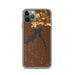 Custom iPhone 11 Pro Fort Peck Lake Montana Map Phone Case in Ember
