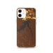 Custom iPhone 12 Fort Peck Lake Montana Map Phone Case in Ember