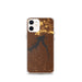 Custom iPhone 12 mini Fort Peck Lake Montana Map Phone Case in Ember