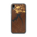 Custom iPhone XR Fort Peck Lake Montana Map Phone Case in Ember