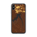 Custom iPhone X/XS Fort Peck Lake Montana Map Phone Case in Ember