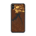 Custom iPhone XS Max Fort Peck Lake Montana Map Phone Case in Ember