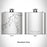 Rendered View of Fort Peck Lake Montana Map Engraving on 6oz Stainless Steel Flask