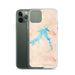 Custom Fort Peck Lake Montana Map Phone Case in Watercolor
