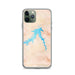 Custom iPhone 11 Pro Fort Peck Lake Montana Map Phone Case in Watercolor