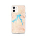 Custom iPhone 12 Fort Peck Lake Montana Map Phone Case in Watercolor