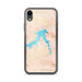 Custom iPhone XR Fort Peck Lake Montana Map Phone Case in Watercolor