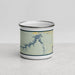 Front View Custom Fort Peck Lake Montana Map Enamel Mug in Woodblock