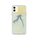 Custom iPhone 11 Fort Peck Lake Montana Map Phone Case in Woodblock