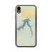 Custom iPhone XR Fort Peck Lake Montana Map Phone Case in Woodblock