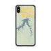 Custom iPhone XS Max Fort Peck Lake Montana Map Phone Case in Woodblock