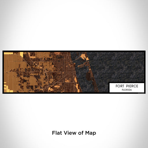 Flat View of Map Custom Fort Pierce Florida Map Enamel Mug in Ember