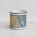 Front View Custom Fort Pierce Florida Map Enamel Mug in Woodblock