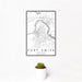 12x18 Fort Smith Arkansas Map Print Portrait Orientation in Classic Style With Small Cactus Plant in White Planter
