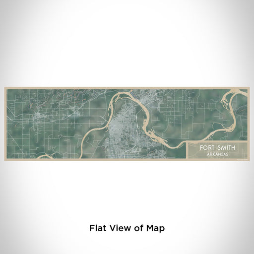 Flat View of Map Custom Fort Smith Arkansas Map Enamel Mug in Afternoon