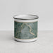 Front View Custom Fort Smith Arkansas Map Enamel Mug in Afternoon