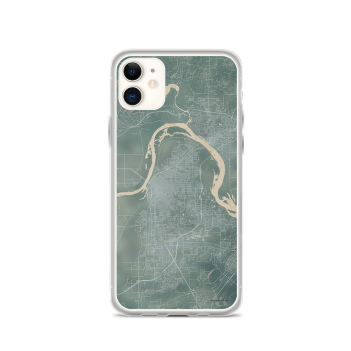 Custom iPhone 11 Fort Smith Arkansas Map Phone Case in Afternoon