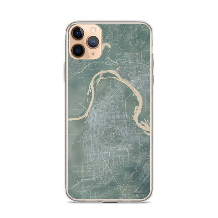 Custom iPhone 11 Pro Max Fort Smith Arkansas Map Phone Case in Afternoon