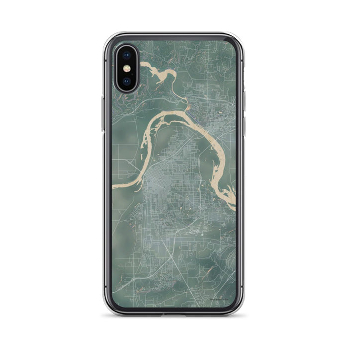 Custom iPhone X/XS Fort Smith Arkansas Map Phone Case in Afternoon