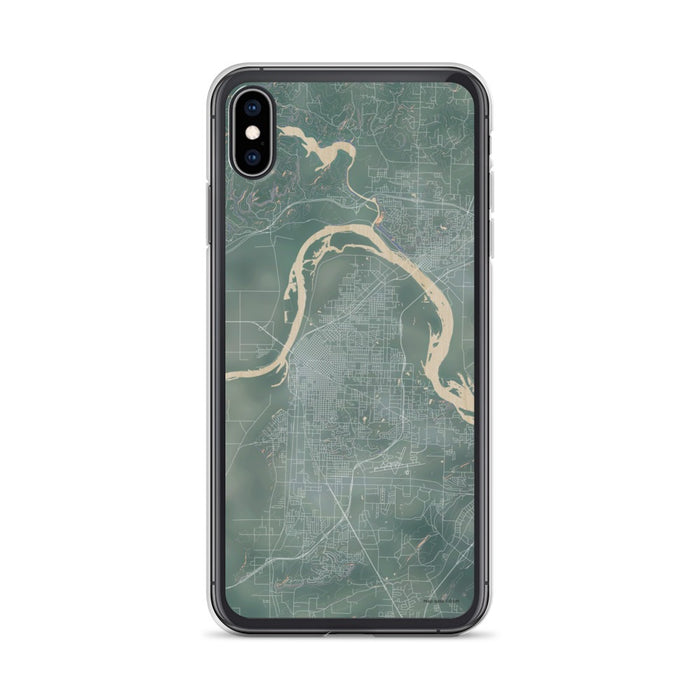 Custom iPhone XS Max Fort Smith Arkansas Map Phone Case in Afternoon
