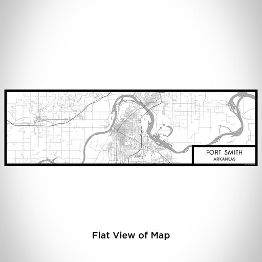 Flat View of Map Custom Fort Smith Arkansas Map Enamel Mug in Classic