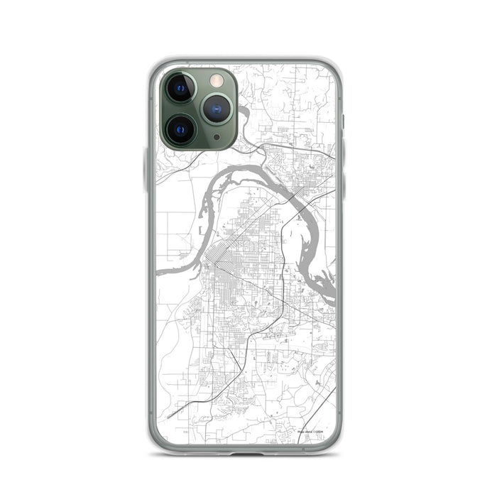 Custom iPhone 11 Pro Fort Smith Arkansas Map Phone Case in Classic
