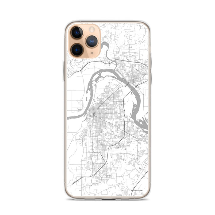 Custom iPhone 11 Pro Max Fort Smith Arkansas Map Phone Case in Classic