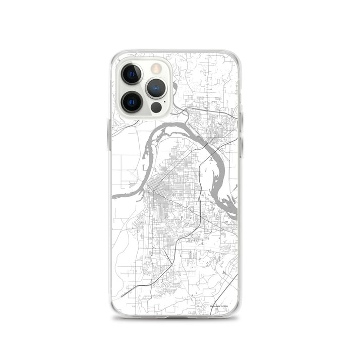 Custom iPhone 12 Pro Fort Smith Arkansas Map Phone Case in Classic