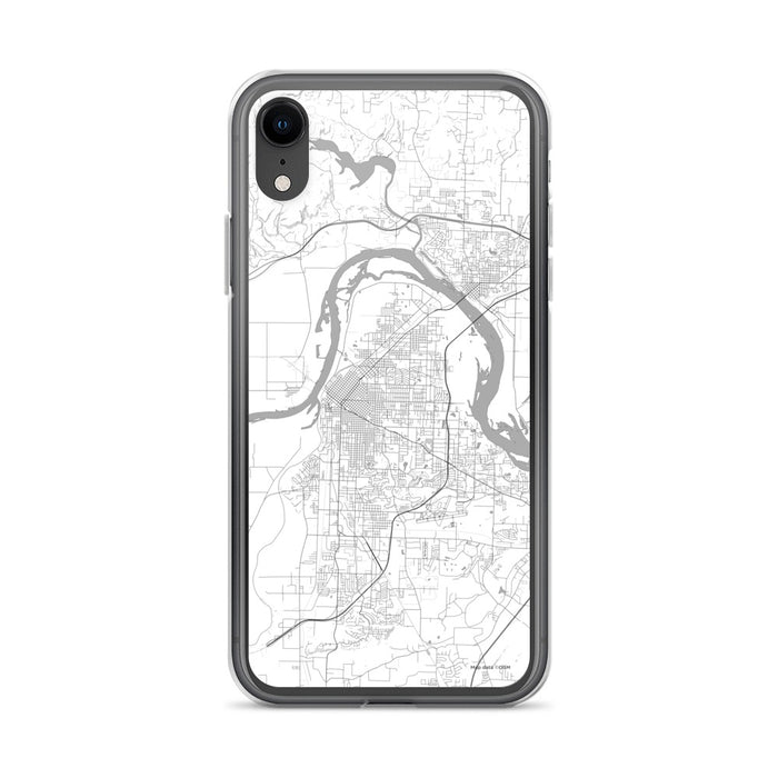 Custom iPhone XR Fort Smith Arkansas Map Phone Case in Classic