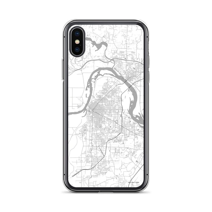 Custom iPhone X/XS Fort Smith Arkansas Map Phone Case in Classic