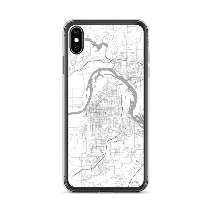 Custom iPhone XS Max Fort Smith Arkansas Map Phone Case in Classic