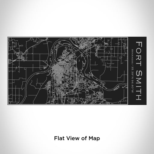 Rendered View of Fort Smith Arkansas Map Engraving on 17oz Stainless Steel Insulated Cola Bottle in Black
