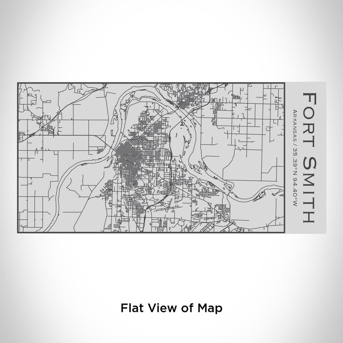 Rendered View of Fort Smith Arkansas Map Engraving on 17oz Stainless Steel Insulated Cola Bottle