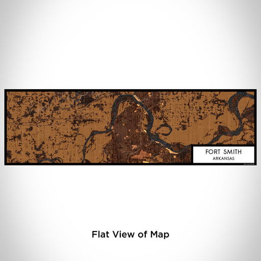 Flat View of Map Custom Fort Smith Arkansas Map Enamel Mug in Ember