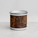 Front View Custom Fort Smith Arkansas Map Enamel Mug in Ember