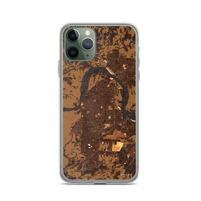 Custom iPhone 11 Pro Fort Smith Arkansas Map Phone Case in Ember