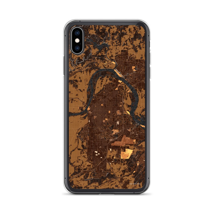Custom iPhone XS Max Fort Smith Arkansas Map Phone Case in Ember
