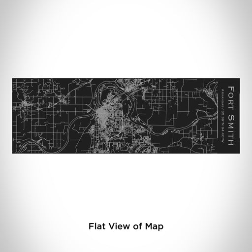 Rendered View of Fort Smith Arkansas Map Engraving on 10oz Stainless Steel Insulated Cup with Sliding Lid in Black