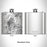 Rendered View of Fort Smith Arkansas Map Engraving on 6oz Stainless Steel Flask