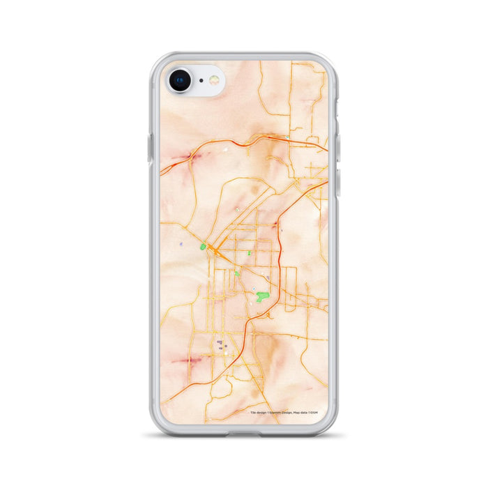 Custom iPhone SE Fort Smith Arkansas Map Phone Case in Watercolor