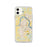 Custom iPhone 11 Fort Smith Arkansas Map Phone Case in Woodblock